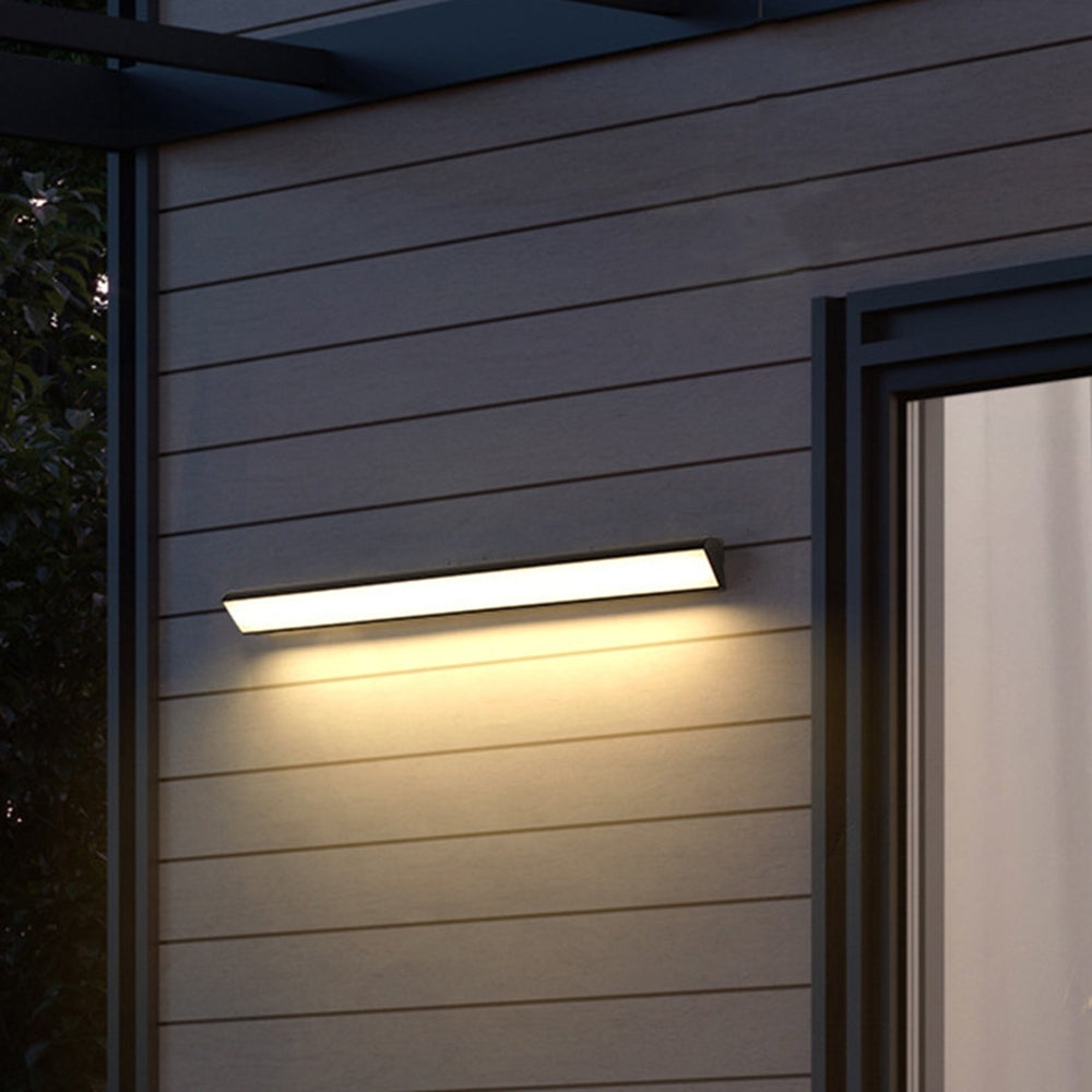 Minimalistische Buitenwandlamp Metaal Acryl Zwart LED Gevelverlichting Waterdicht IP65 Tuinverlichting Buitenlamp | Sulvida