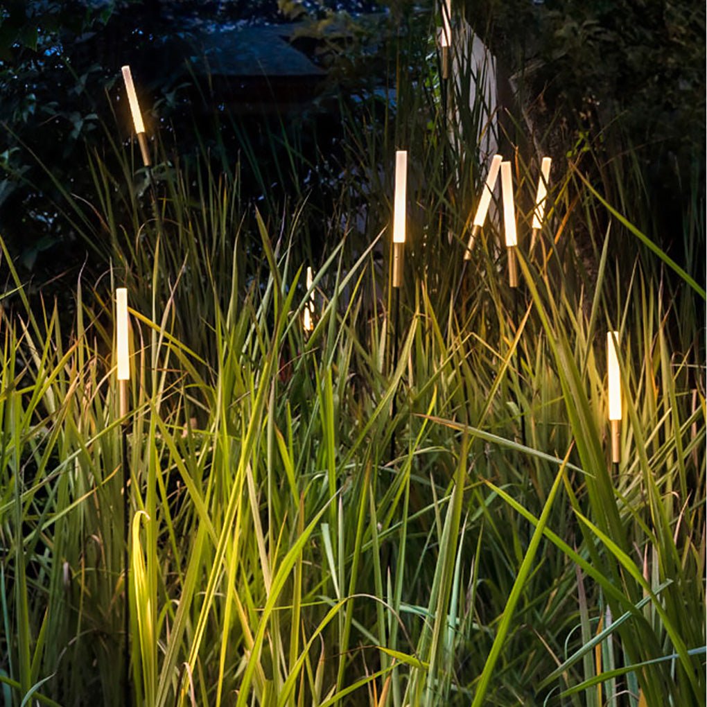 Éclairage solaire de jardin en forme de roseau, étanche, éclairage LED, lot de lampes d’extérieur à énergie solaire, éclairage d’ambiance | Sulvida