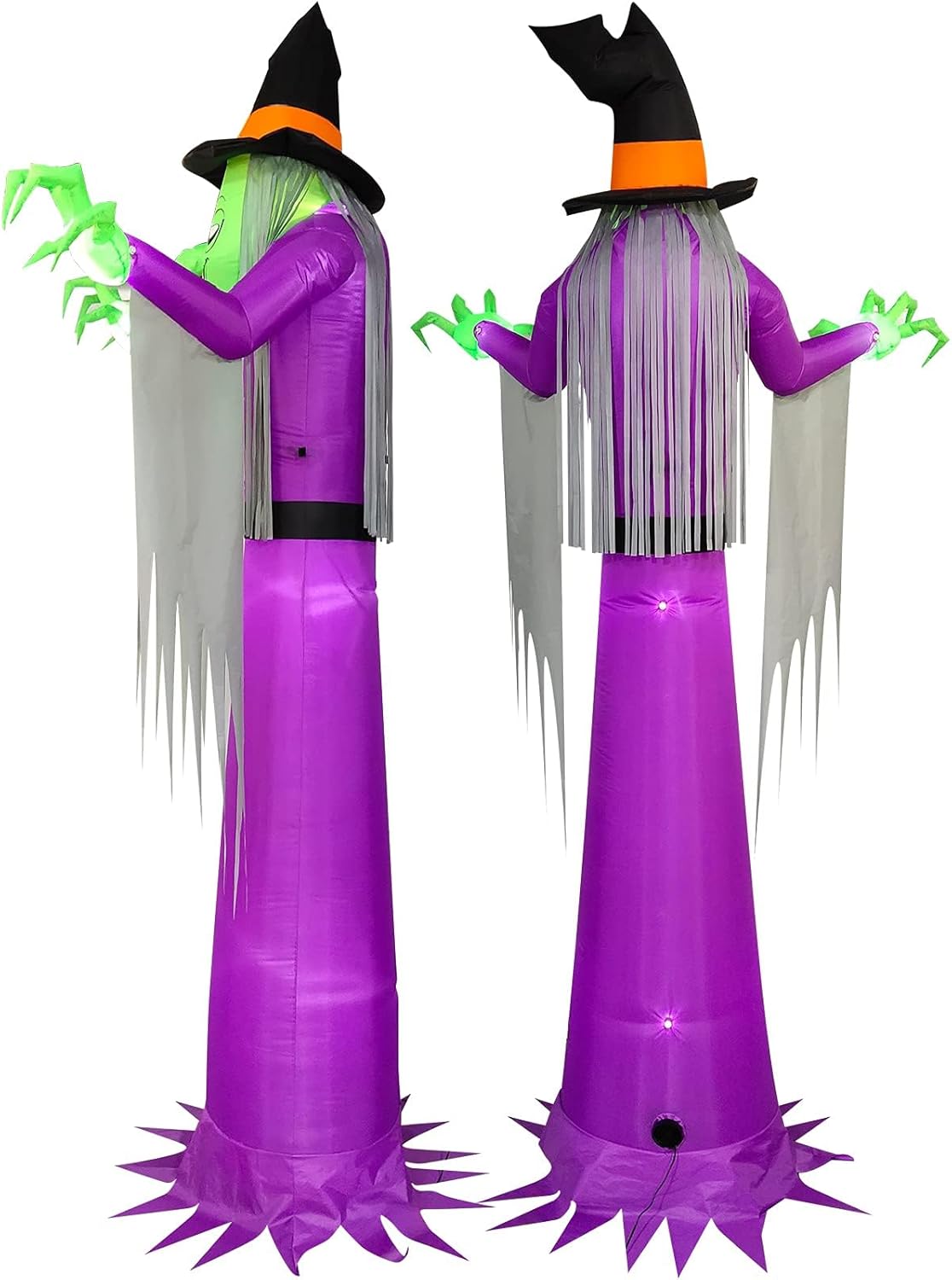 Opblaasbare Halloween Decoratie met LED Verlichting – Heks en Varken Tuindecoratie voor Tuin en Feest | Sulvida