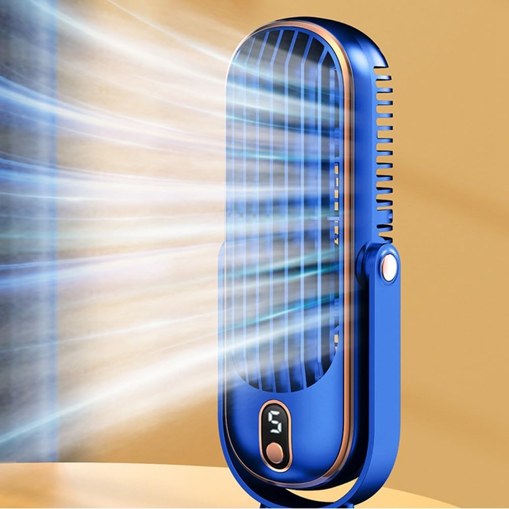 Draagbare Ventilator met Verstelbare Kop Stille Werking 4000mAh Accu Compacte Tafelventilator voor Onderweg | Sulvida