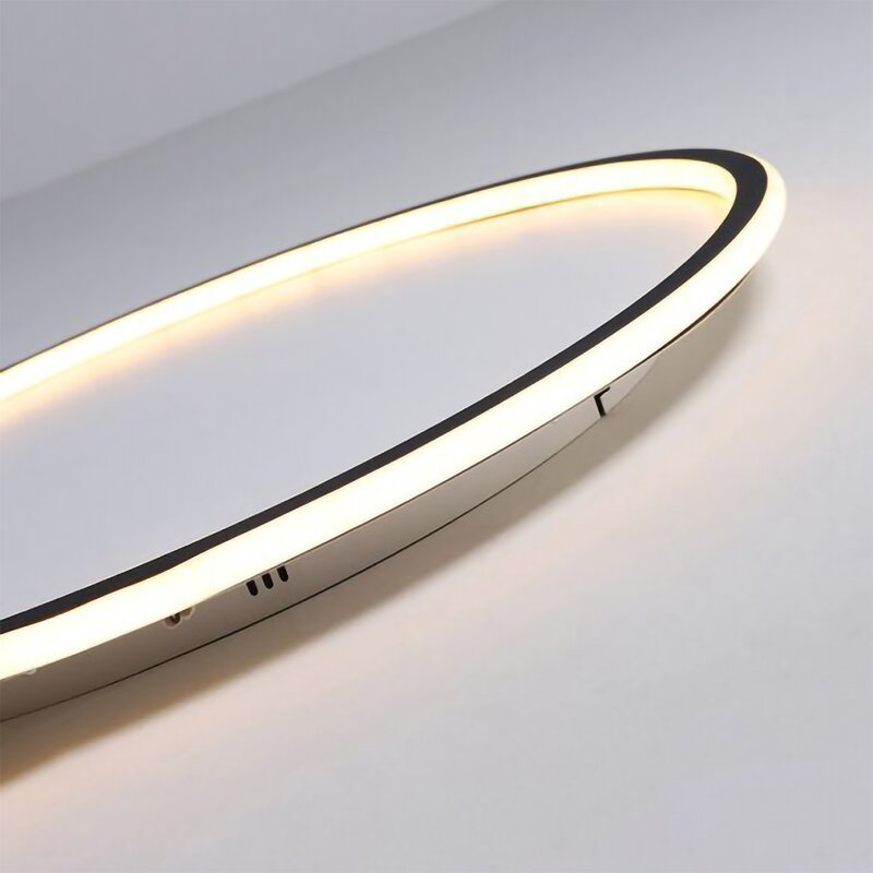 Ronde LED Plafondlamp Modern Dimbaar Zwart Wit Metaal Acryl Woonkamer Slaapkamer 30-50cm Plafondarmatuur | Sulvida