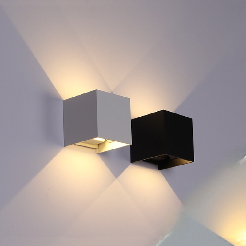 Vierkante LED Wandlamp Verstelbaar Binnen Buiten Modern Design Waterdicht IP65 Metaal Zwart Wit Grijs | Sulvida