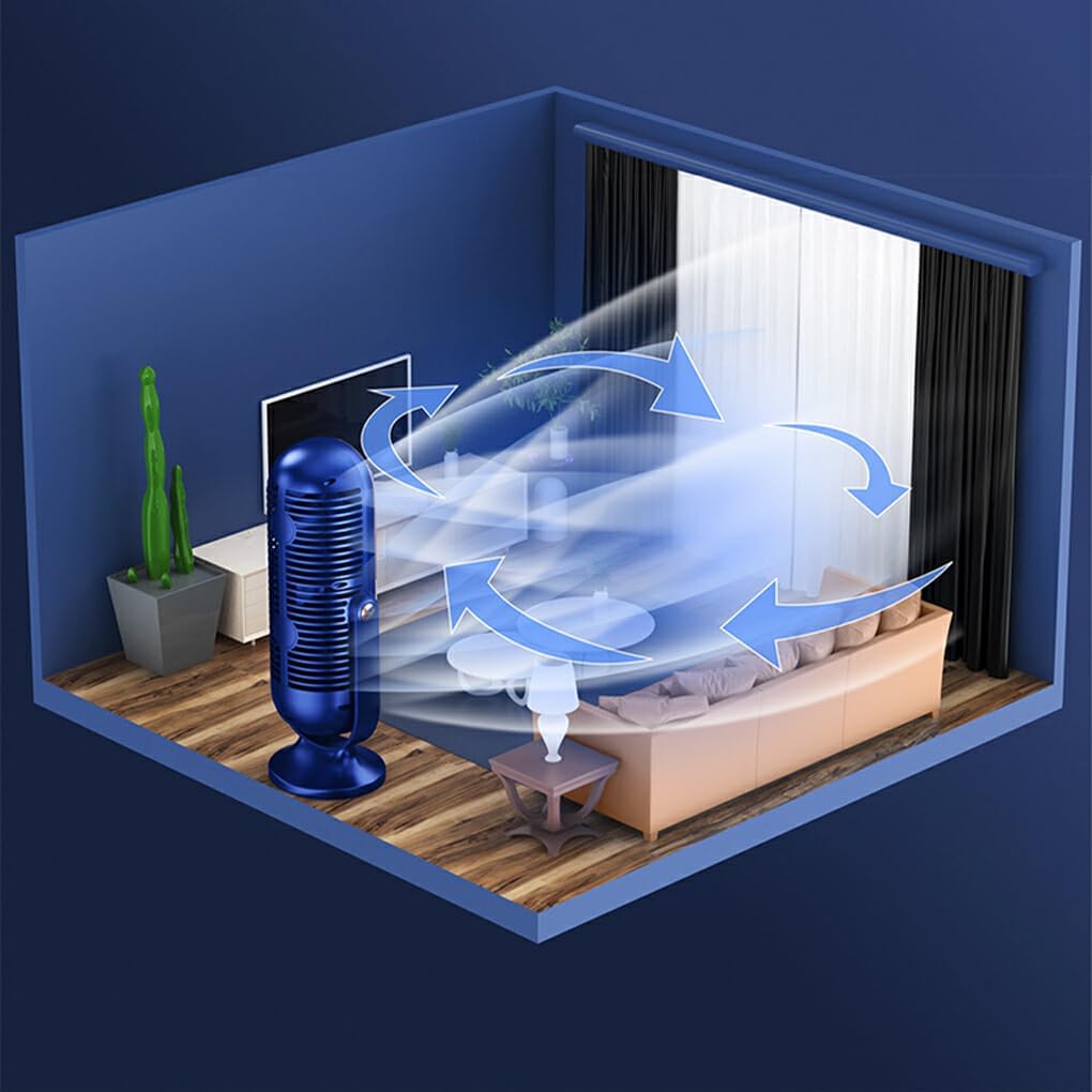 Draagbare Ventilator met Verstelbare Kop Stille Werking 4000mAh Accu Compacte Tafelventilator voor Onderweg | Sulvida