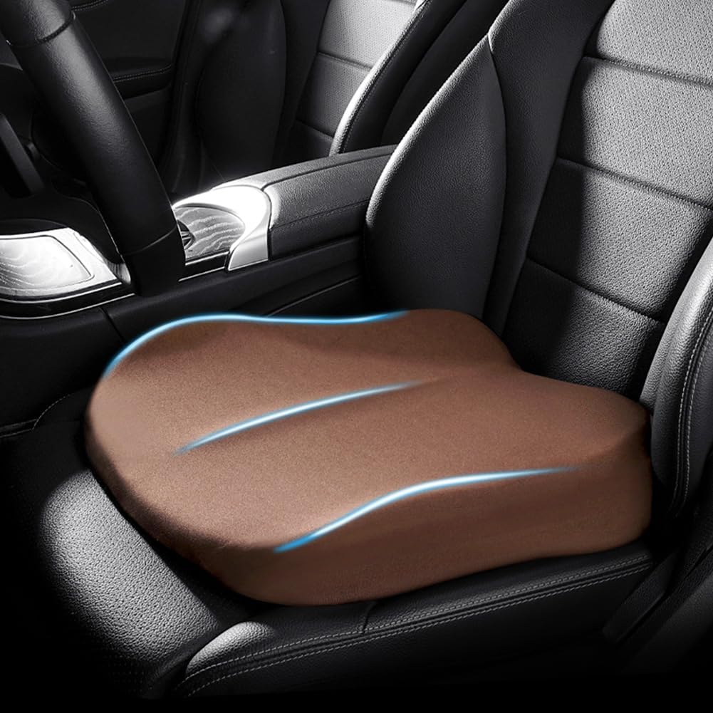 Verhogend Zitkussen Memory Foam Auto Ergonomisch Stoel Ondersteuning Comfort Rijden Autostoel Zitverhoger | Sulvida