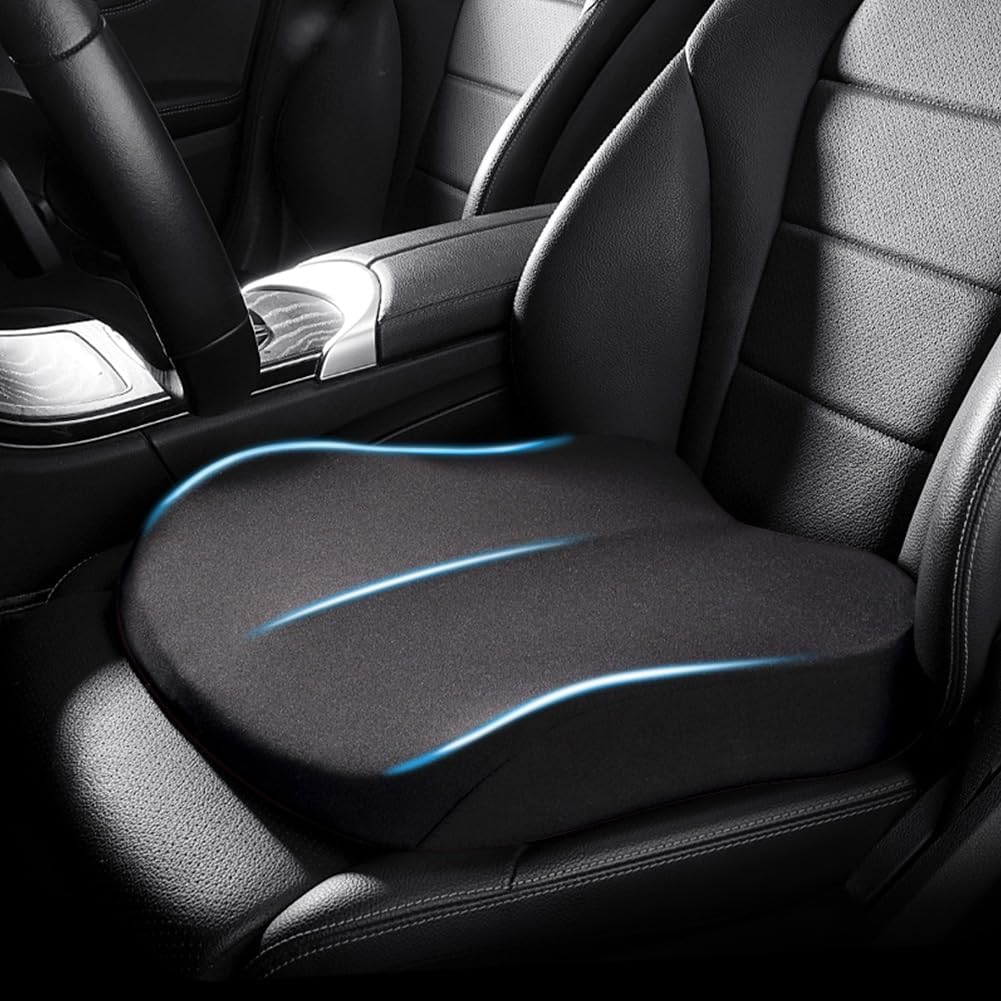 Verhogend Zitkussen Memory Foam Auto Ergonomisch Stoel Ondersteuning Comfort Rijden Autostoel Zitverhoger | Sulvida
