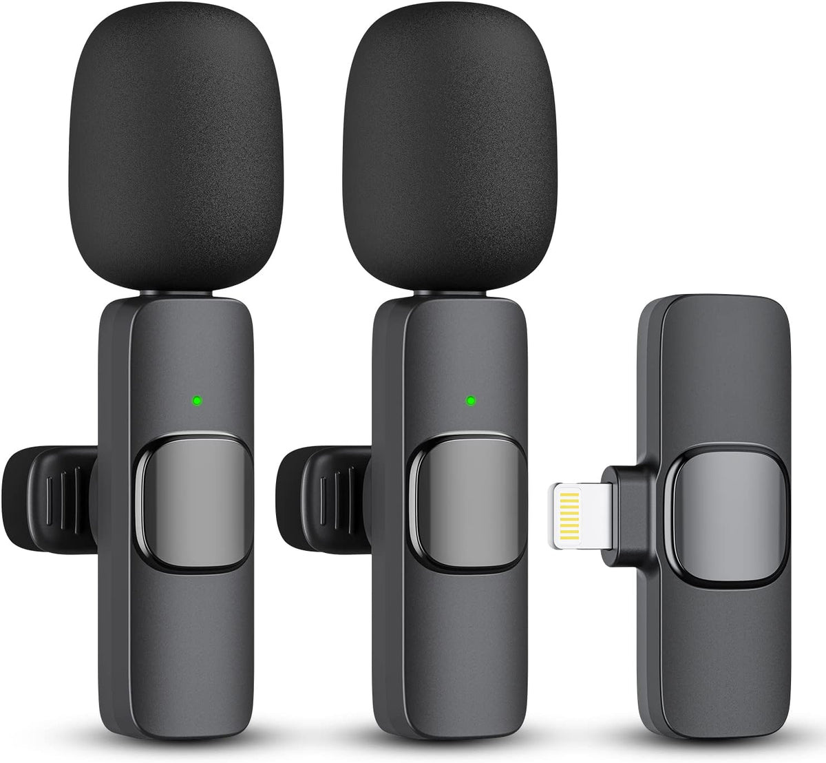 Draadloze Microfoon voor iPhone & iPad 2-Pack Audio-opname Set Podcast Vlog Streaming Content Creator | Sulvida