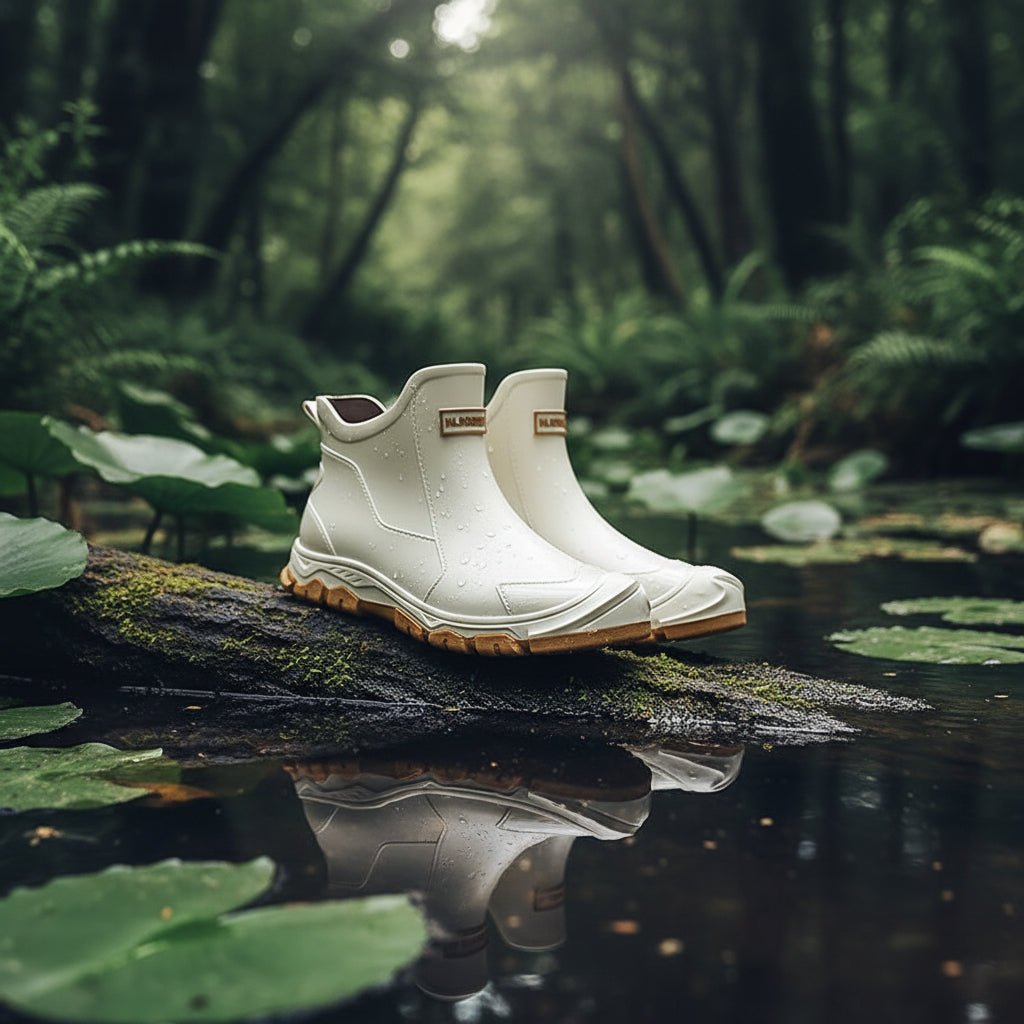 Bottes en caoutchouc d’extérieur imperméables et antidérapantes en PVC - bottes de pluie unisexes pour le jardin, la randonnée, le travail et la pêche | Sulvida