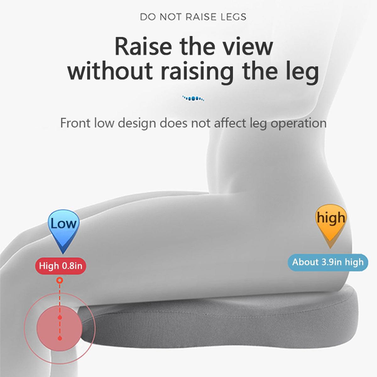 Verhogend Zitkussen Memory Foam Auto Ergonomisch Stoel Ondersteuning Comfort Rijden Autostoel Zitverhoger | Sulvida