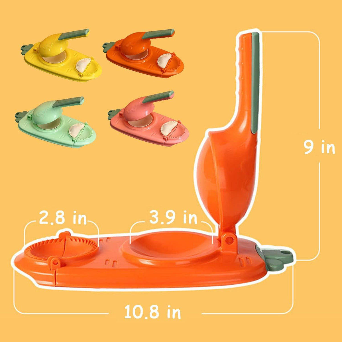 Deegpersvormen Set 2-in-1 voor Ravioli Pierogi en Dumplings Pasta Keukengerei met Vormen en Afsluiten RVS | Sulvida