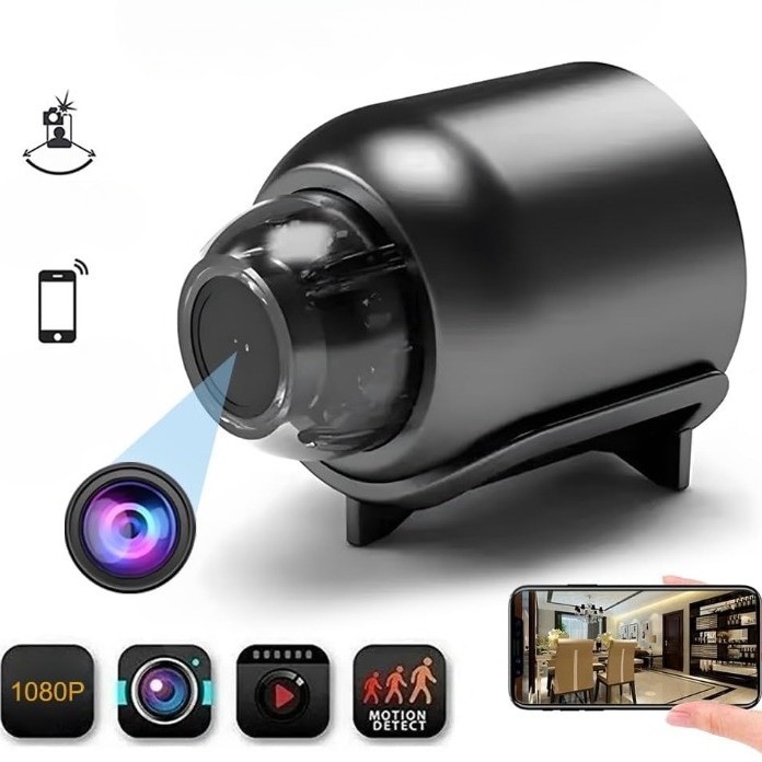 Mini Beveiligingscamera Full HD WiFi 4G App-Bediening Nachtzicht Bewegingsmelder Compact Draadloos Binnen Buiten | Sulvida