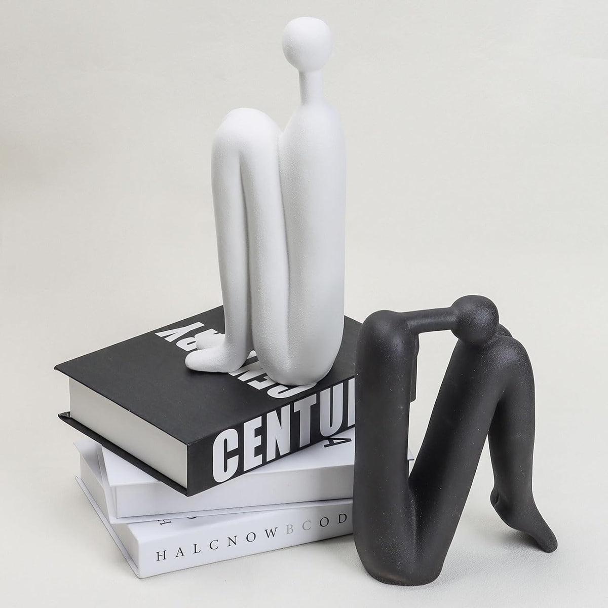 Ensemble de serre-livres sculpturaux au design artistique, accent décoratif moderne pour étagère, bureau et salon | Sulvida