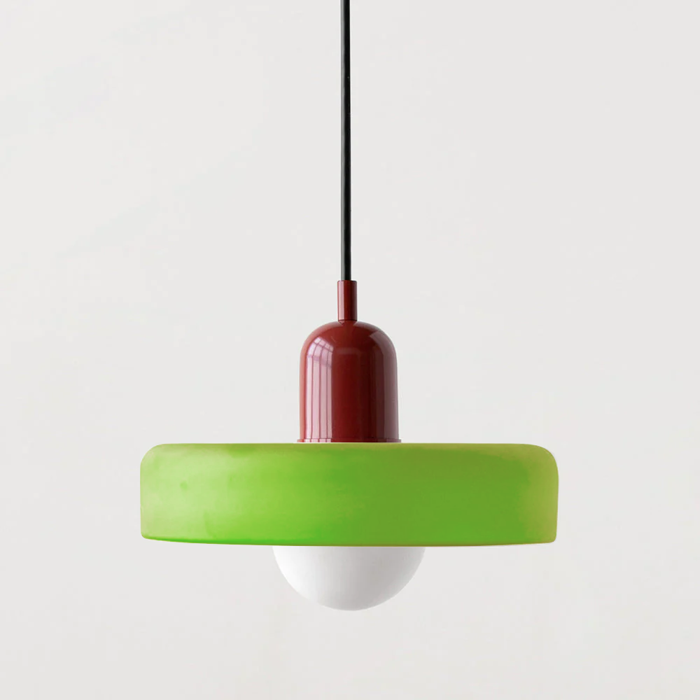 Glazen Hanglamp Bauhaus Stijl Gekleurd Glas Eettafel Verlichting Ø25 of Ø35 cm Moderne Eethoek Sfeerverlichting | Sulvida