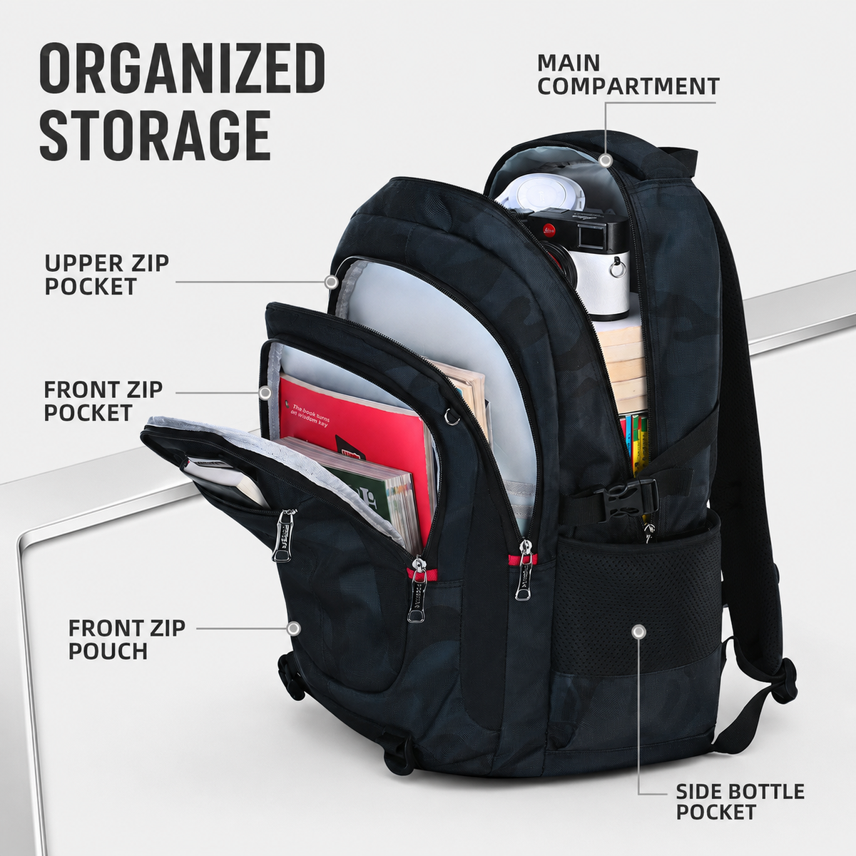 Sac à dos scolaire avec bretelles réglables et compartiment pour ordinateur portable – sac à dos ergonomique qui préserve le dos pour l’école | Sulvida