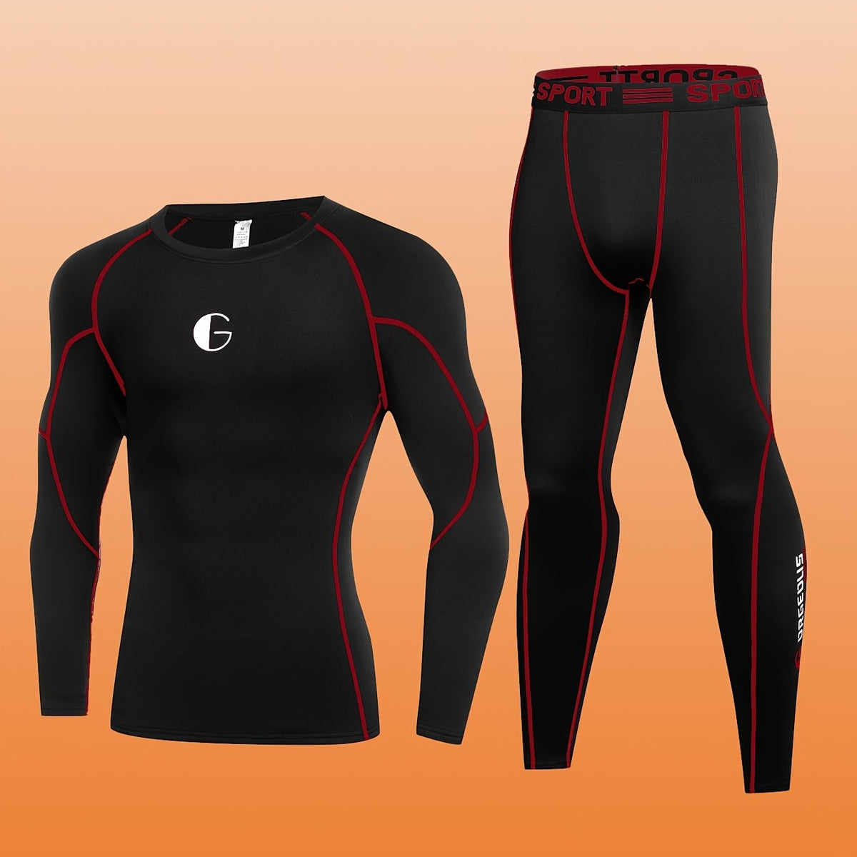 Ensemble de sous-vêtements thermiques pour homme, noir, en polaire, chaud, pour l’hiver, ski et activités de plein air, première couche thermique | Sulvida