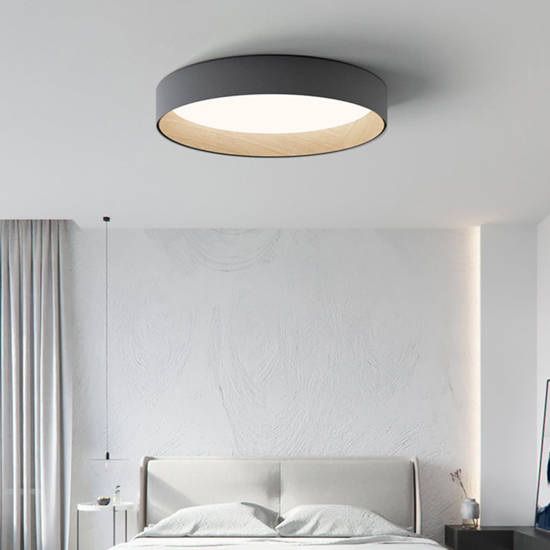 Moderne Ronde Plafondlamp LED Metaal Acryl Dimbaar Minimalistisch Design Wit Grijs Zwart Slaapkamer Woonkamer | Sulvida
