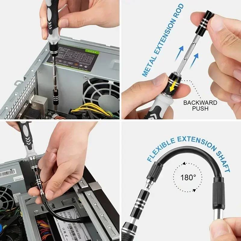115-delige precisie schroevendraaier bitset met magnetische tips professionele reparatie gereedschapsset | Sulvida