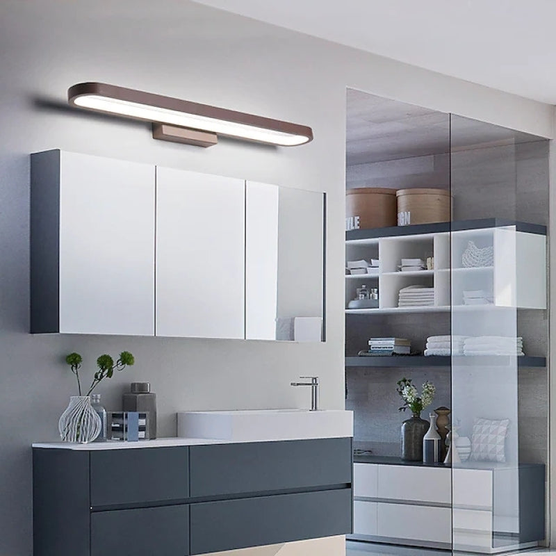 Gebogen Wandlamp Zwart Koffie Metaal Spiegelverlichting Badkamer Slaapkamer Modern Design LED Wandverlichting | Sulvida