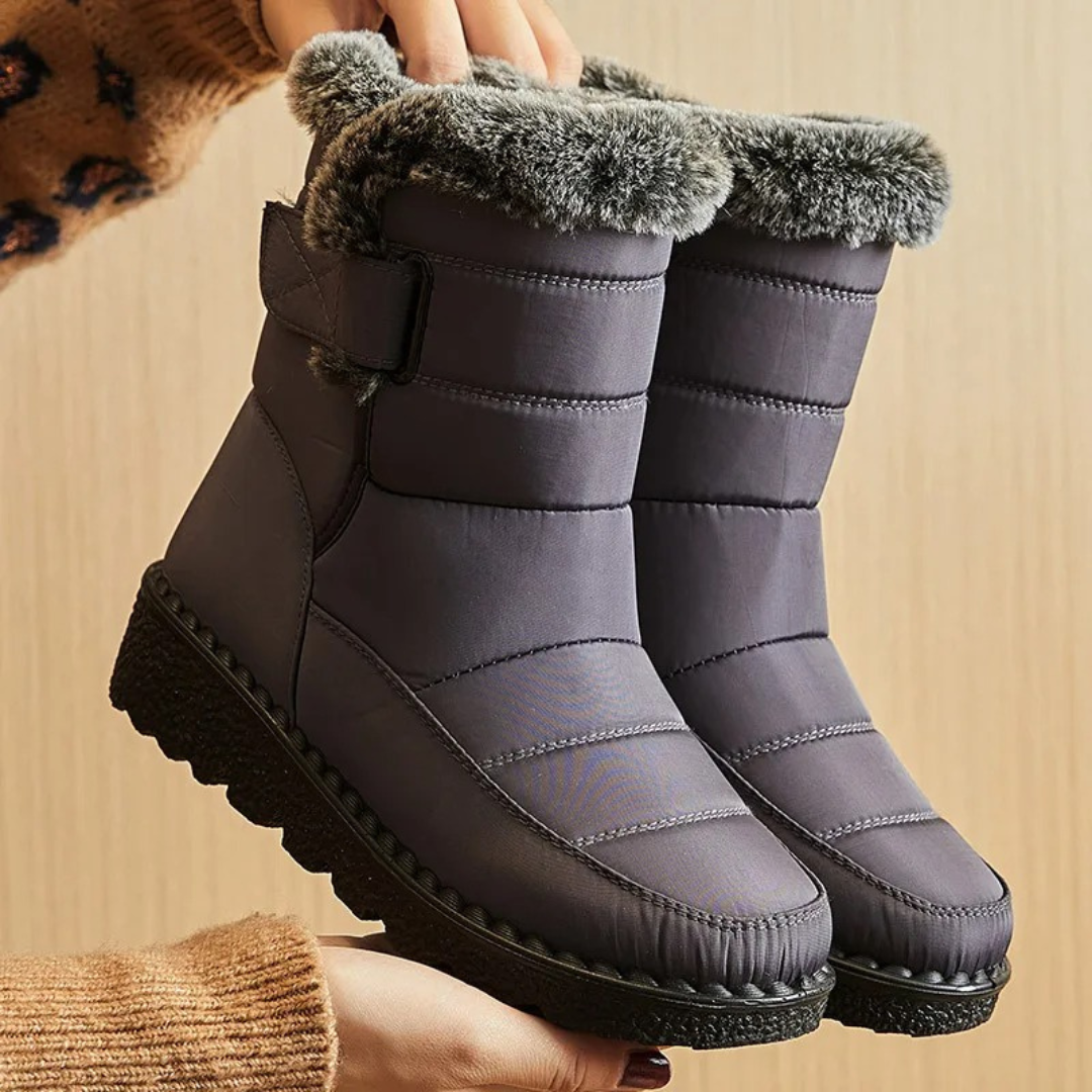 Dameslaarzen Waterdicht met Warmvoering Antislip Zool Klittenband Winterschoenen Dames Wol Sneeuw Winter Comfort | Sulvida