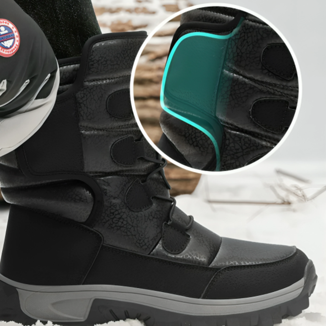 Dames Winterlaarzen Waterdicht Gevoerd Plateauzool Klittenband Warme Snowboots Antislip Comfort Dik Outdoor | Sulvida