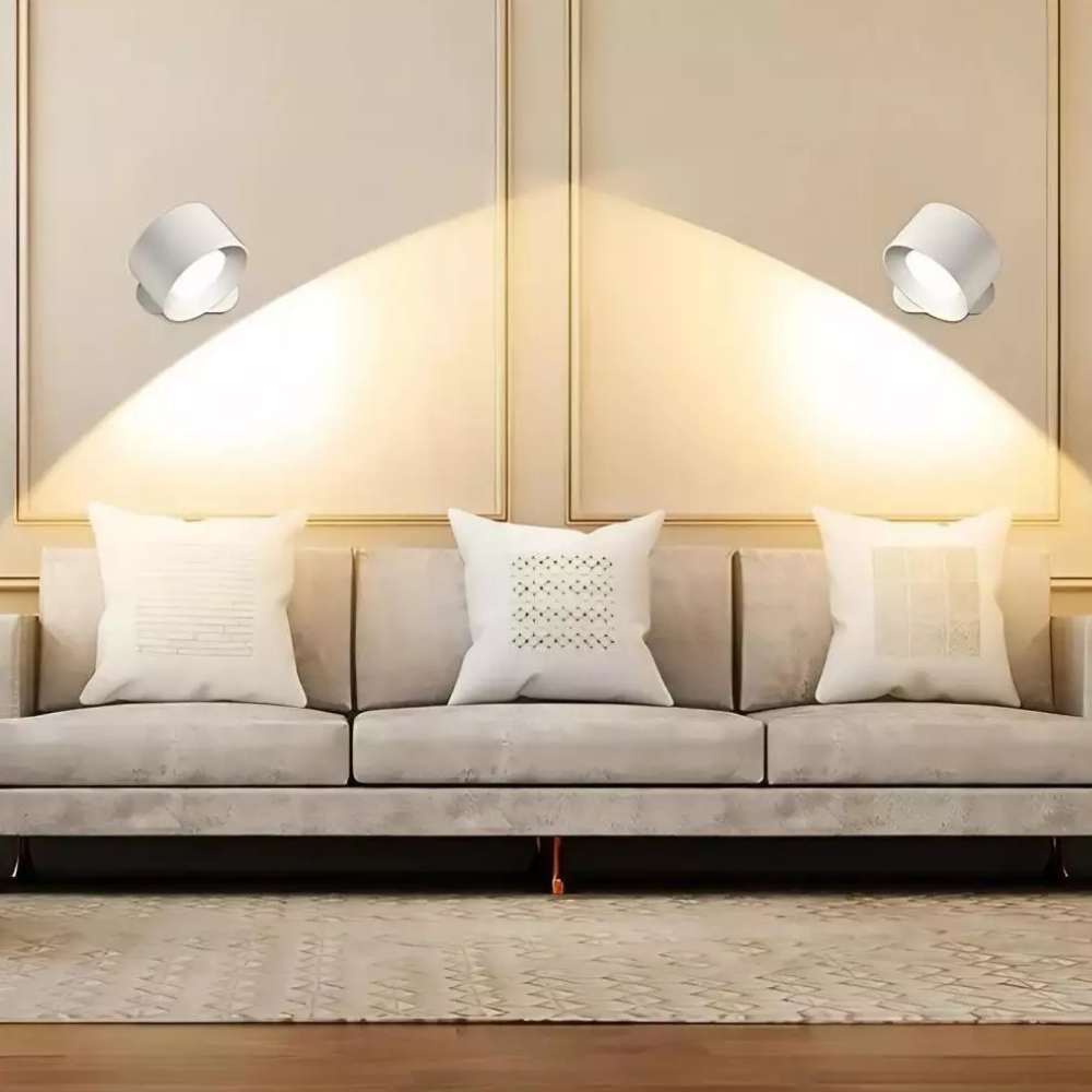 Draadloze LED Wandlamp Oplaadbaar met Afstandsbediening Magnetische Bevestiging Cilindrisch Design Sfeerlicht | Sulvida