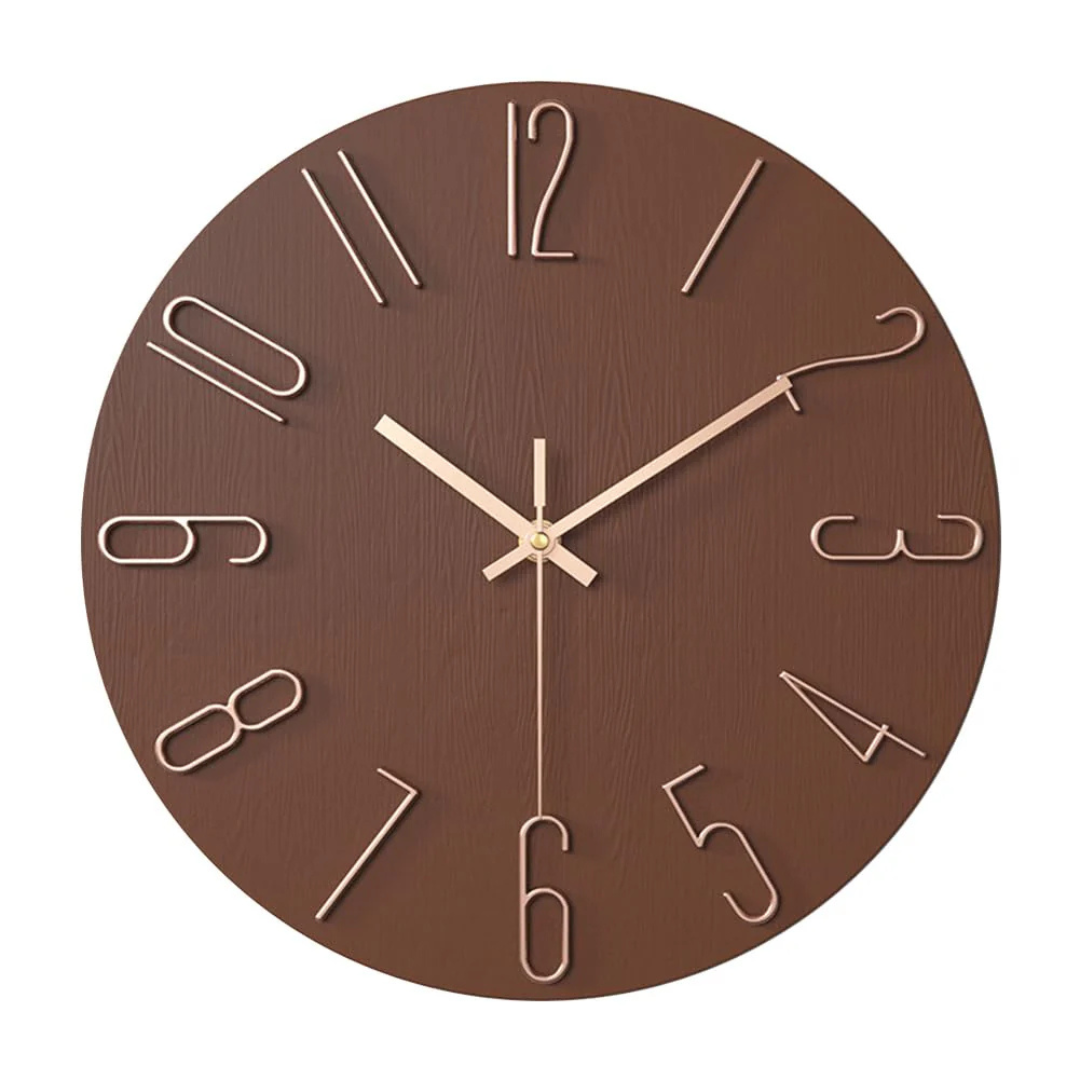 Wandklok Ronde Klok Moderne Stille Wandklok voor Woonkamer Kantoor Slaapkamer Keuken Decoratief Design | Sulvida