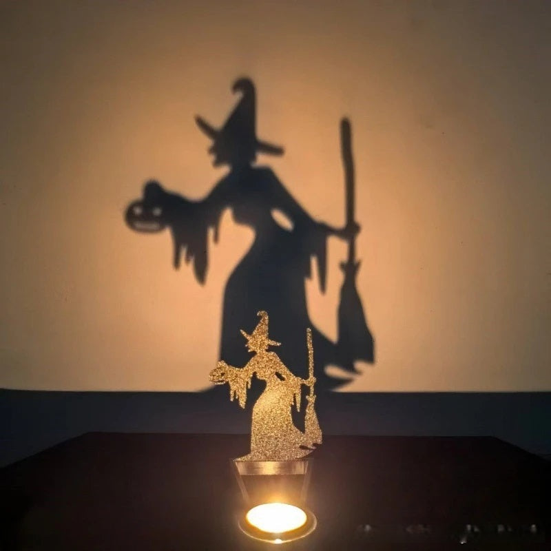 Kandelaar Metaal Zwart Sculptuur Halloween Decoratie Tafelkandelaar Sfeerlicht Woonkamer Sfeerverlichting | Sulvida
