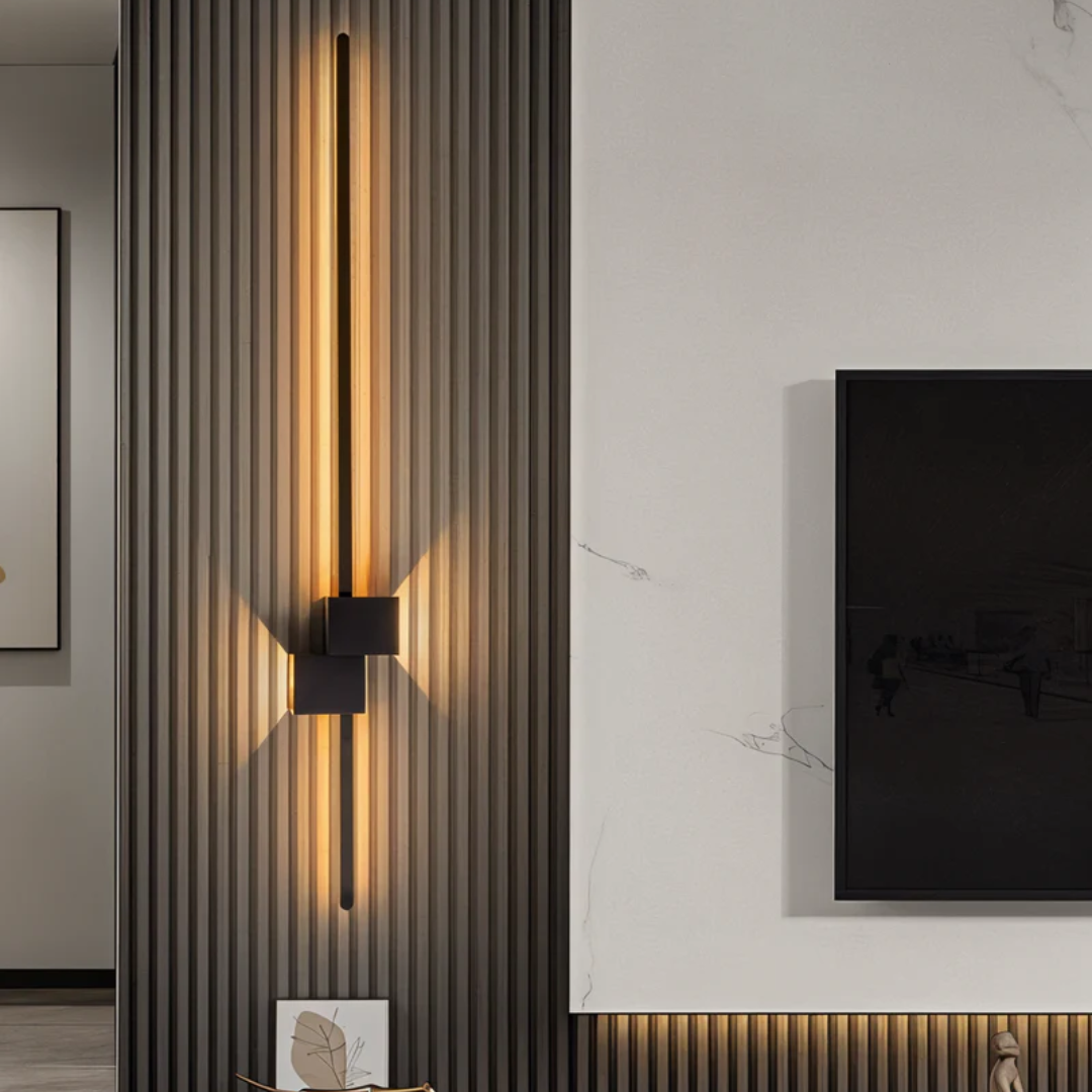 Aluminium Wandlamp LED 62 cm Zwart Wit Goud Warm Wit 3000K Design Wandverlichting Woonkamer Hal Slaapkamer Kantoor | Sulvida