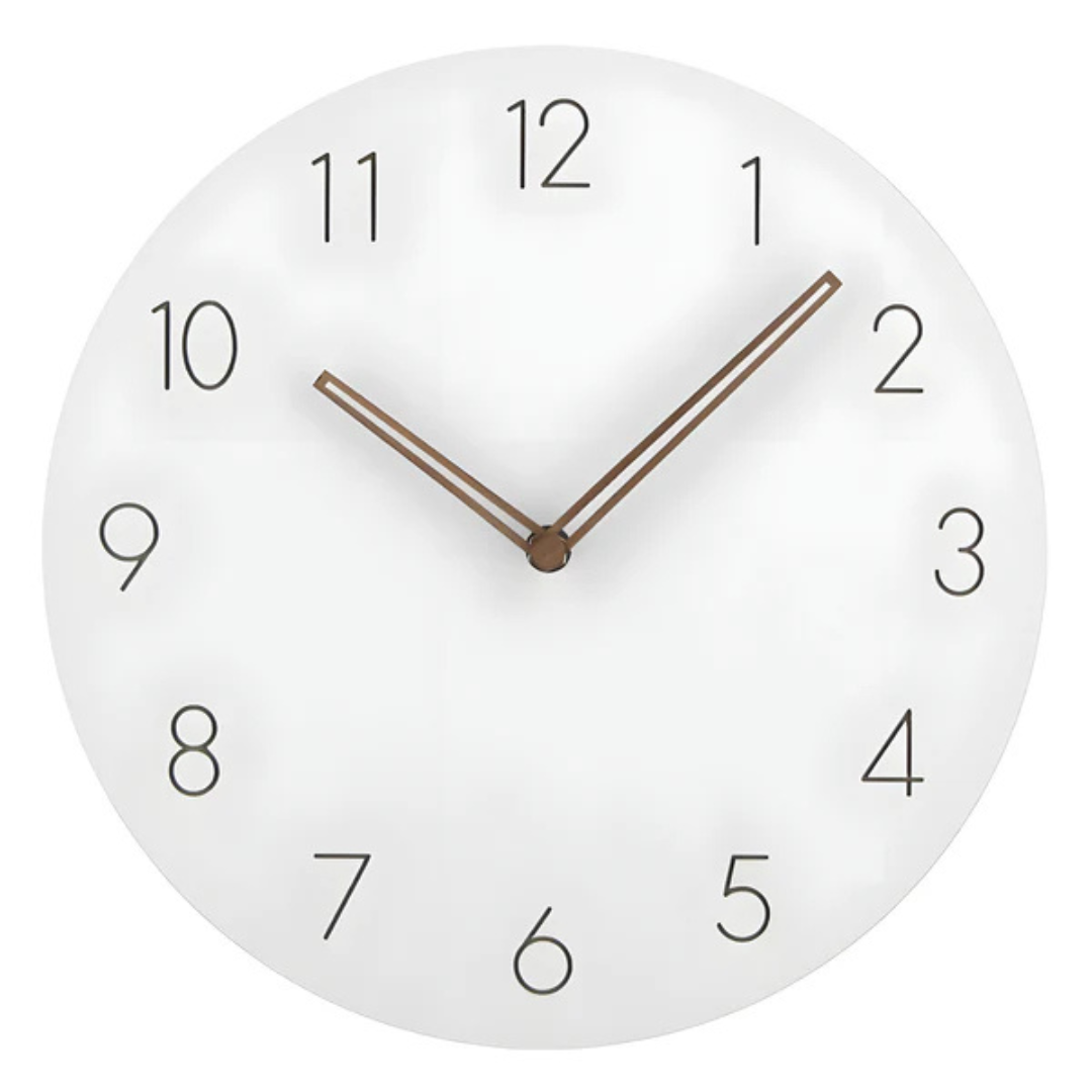 Houten wandklok met stille uurwerk Ø29cm scandinavisch design woonkamer slaapkamer kantoor wand decoratie | Sulvida