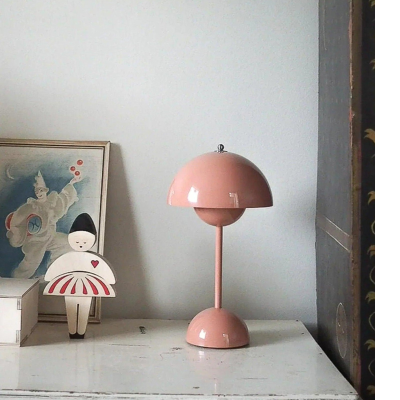 Metalen tafellamp met dimfunctie retro bloemvorm 30 cm decoratief sfeerlicht woonkamer slaapkamer nachtkastje | Sulvida