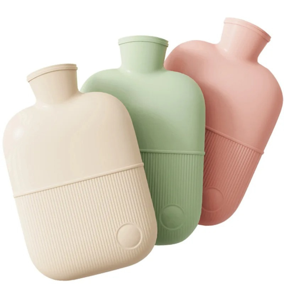 Warmwaterkruik XXL 2 liter veilig lek-proof PVC voor handen voeten bed koude winteravonden warmte comfort | Sulvida