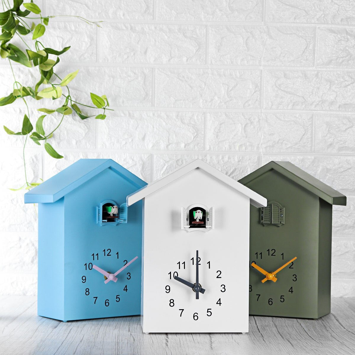 Houten Koekoeksklok met Geluidsmodule Kwarts Uurwerk Modern Minimalistisch Wandklok Woonkamer Keuken | Sulvida