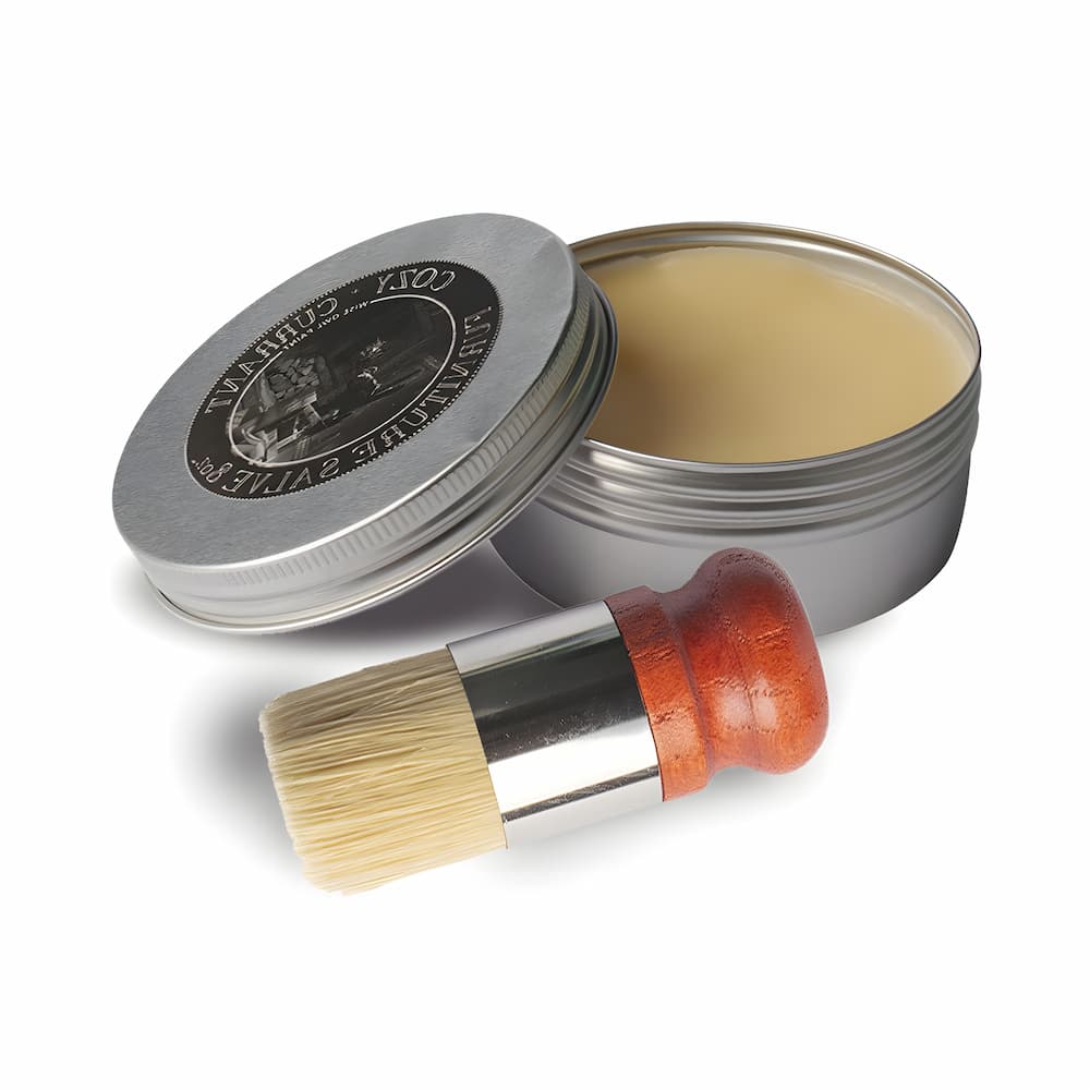 Baume rénovateur pour cuir avec brosse, pour meubles, sacs et vestes – brillance naturelle, soin et protection | Sulvida