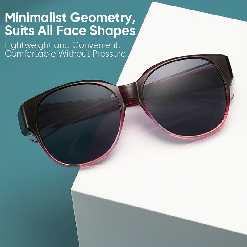 Overzetbril met Gepolariseerde Lenzen UV400 Cat-Eye Design – Pasbril over je Normale Bril | Sulvida