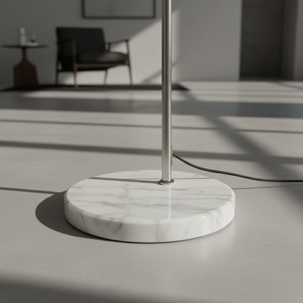 Staande Boogvormige Vloerlamp 180cm Metaal Marmer Koepelkap E27 Warm Licht Woonkamer Leeshoek Sfeervol | Sulvida