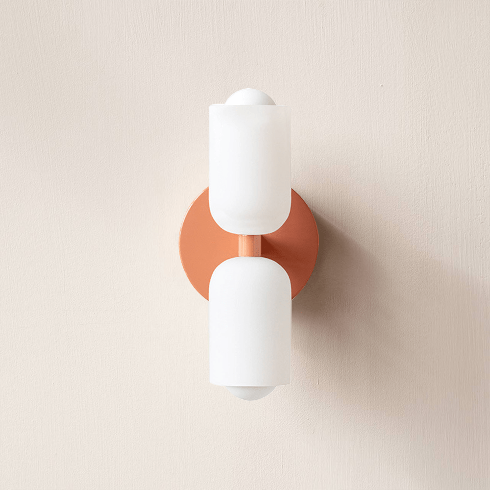 Acryl wandlamp bidirectioneel met warme gloed crème voor hal woonkamer slaapkamer E14 fitting modern design | Sulvida