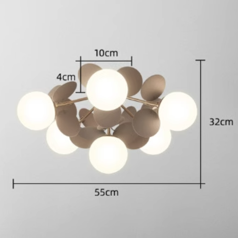 Hangkroonluchter Bloementak Gekleurd Glas voor Woonkamer Eetkamer Slaapkamer Plafondverlichting LED Lamp | Sulvida
