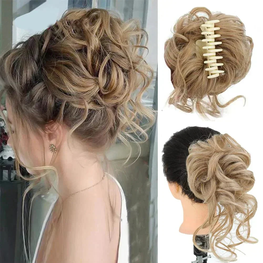 Clip-in Haarknot met Volume en Krullen voor Vol Effect – Instant Haarstuk 18 Kleuren | Sulvida