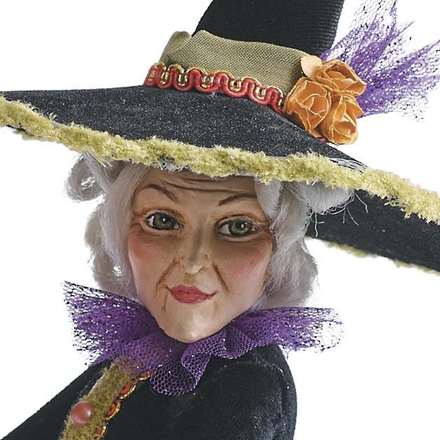Halloween-Heksenfiguur Handgemaakt uit Hars Kleurrijke Decoratie voor Binnen en Buiten Seizoen 4 Karakters | Sulvida