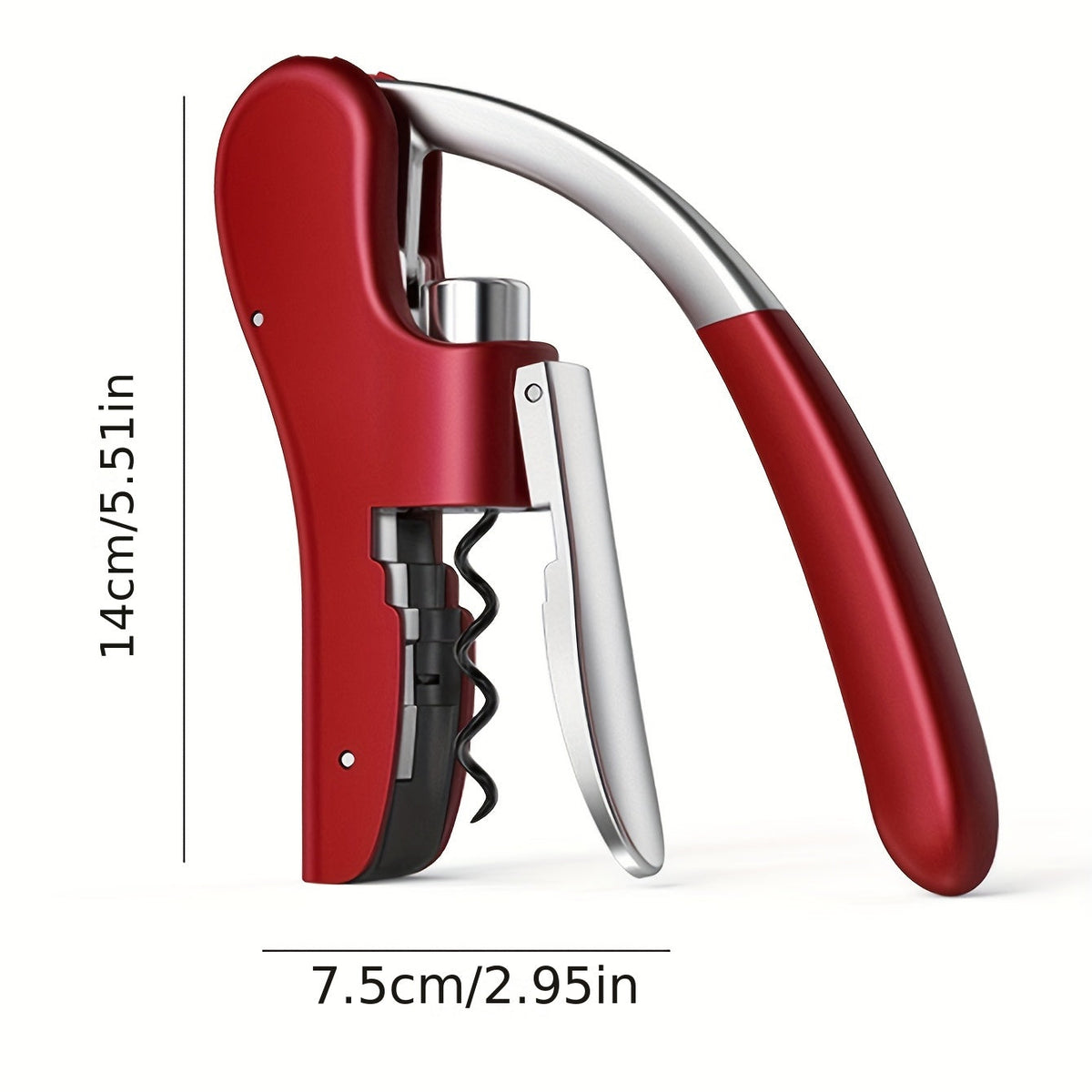 Hefboom Kurkentrekker met Ergonomisch Handvat – Moeiteloos Wijnflessen Openen voor Thuis Bar Restaurant | Sulvida