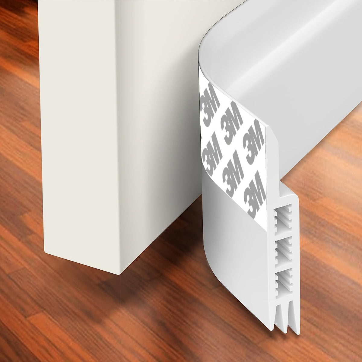 Siliconen Deurtochtstrip 99 cm Zelfklevend Geluids- en Tochtisolerend Energiebesparend Zwart Wit Grijs | Sulvida