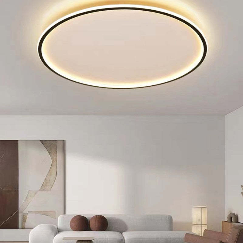 Ronde LED Plafondlamp Modern Dimbaar Zwart Wit Metaal Acryl Woonkamer Slaapkamer 30-50cm Plafondarmatuur | Sulvida