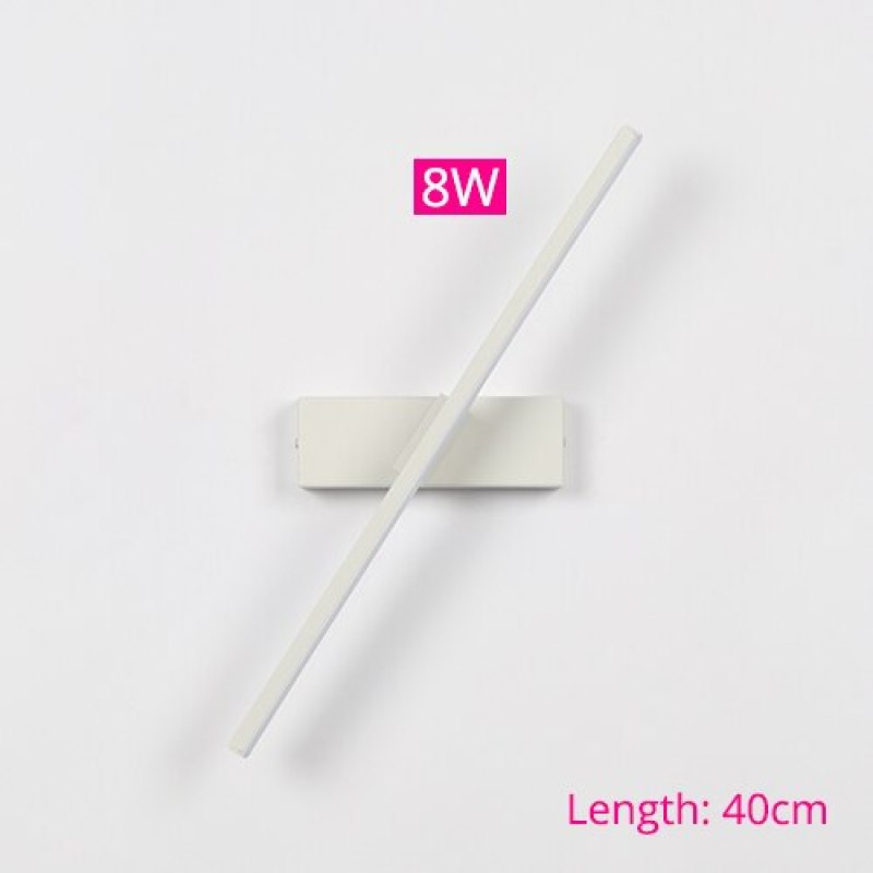 Draaibare LED Wandlamp Zwart Wit 30-50 cm Modern Design Wandverlichting voor Woonkamer Slaapkamer en Gang | Sulvida
