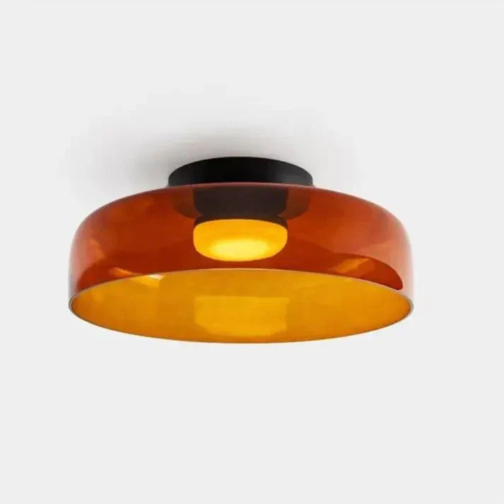 Glazen plafondlamp met driekleurige LED-verlichting voor woonkamer eetkamer slaapkamer modern design | Sulvida