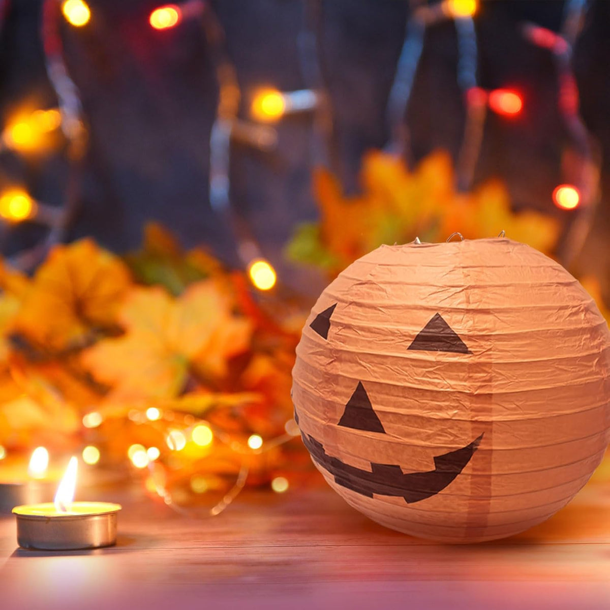 Pompoen papieren lantaarns 12 stuks oranje decoratie sfeerverlichting feest Halloween binnen buiten hangend | Sulvida