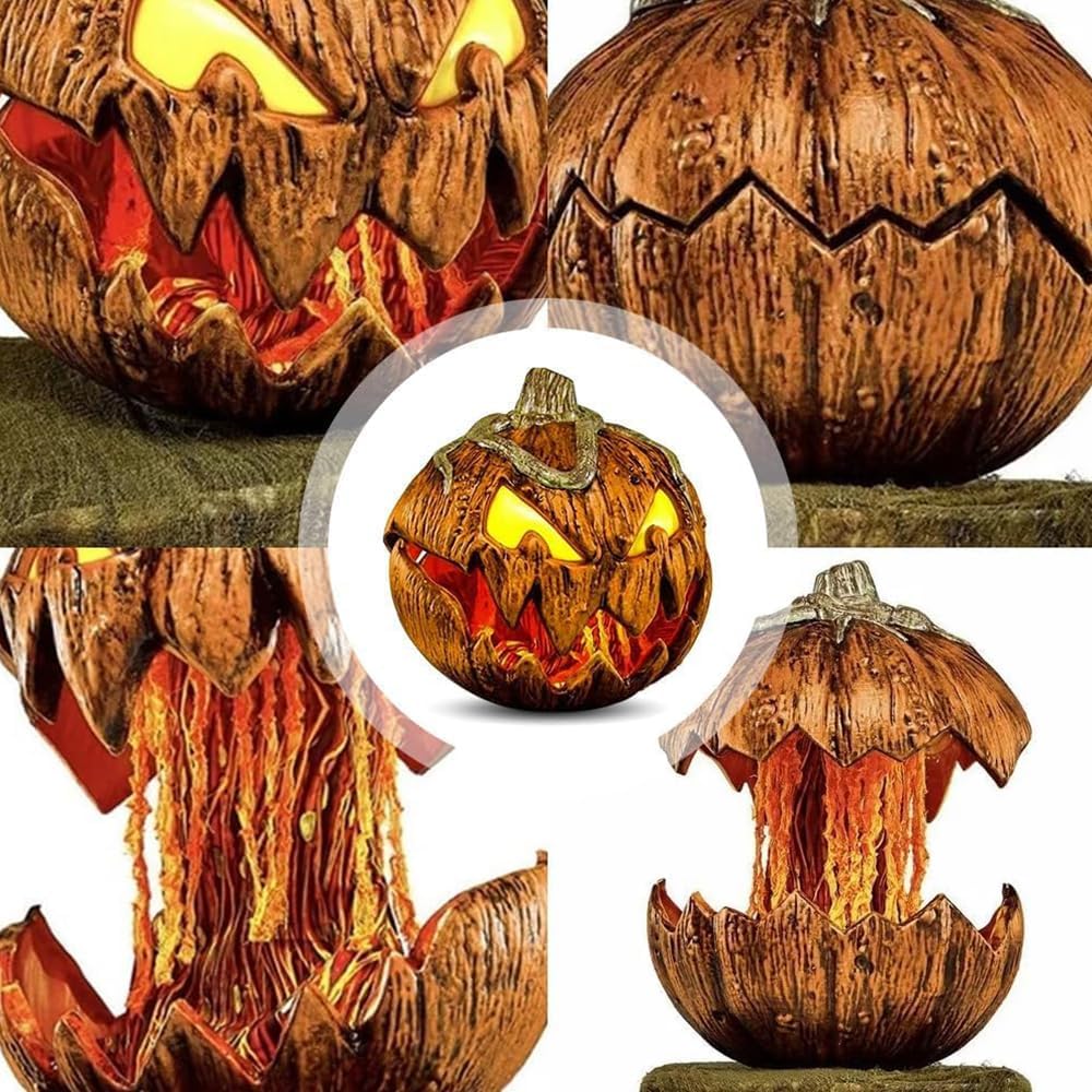Geluid-Geactiveerde Pompoen met Verlichte Ogen voor Halloween Feest Decoratie en Griezelige Sfeer Creatie | Sulvida