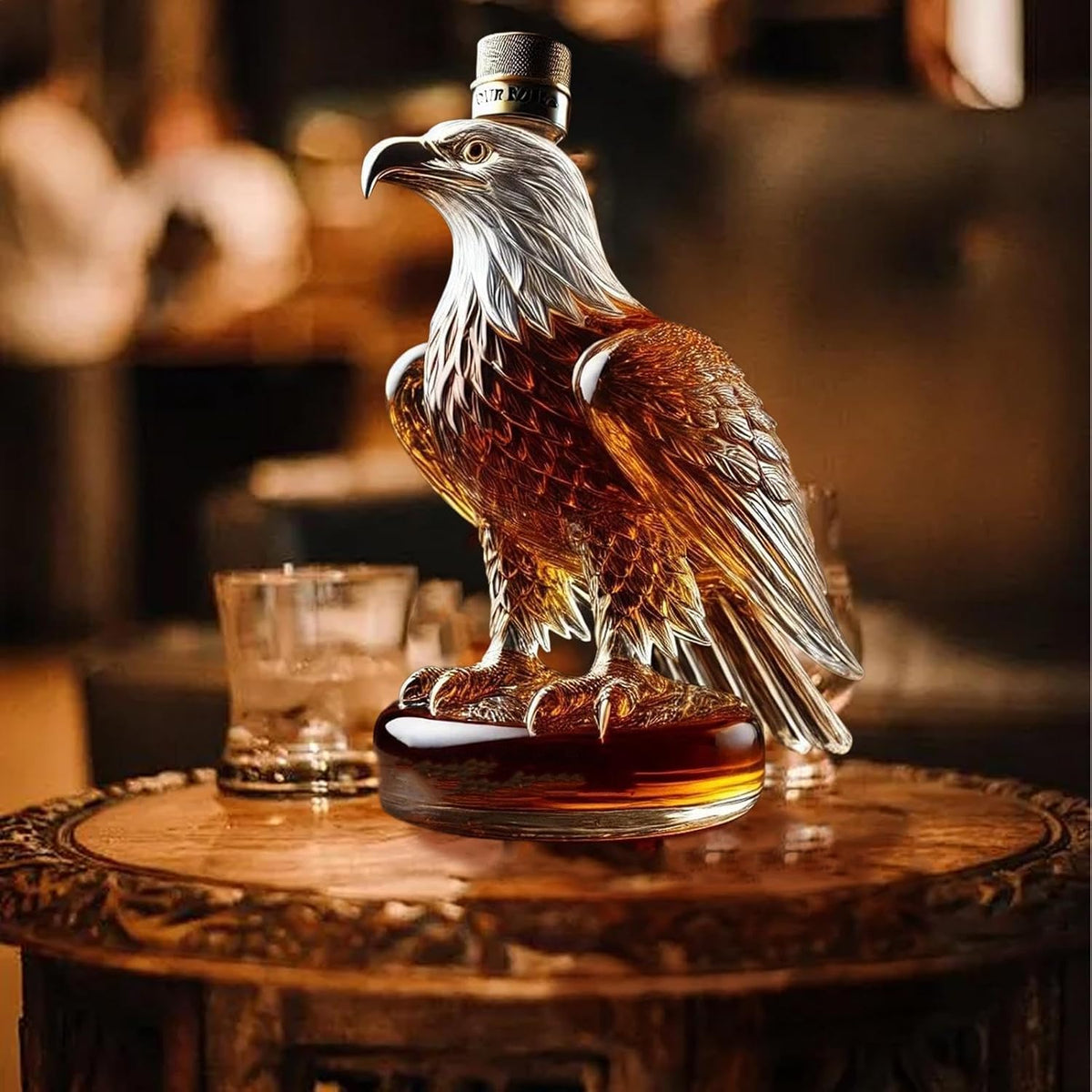 Glazen Whiskykaraf in Arend Vorm – Premium Borosilicaatglas voor Whisky, Spirits en Likeur Serveren Thuis | Sulvida