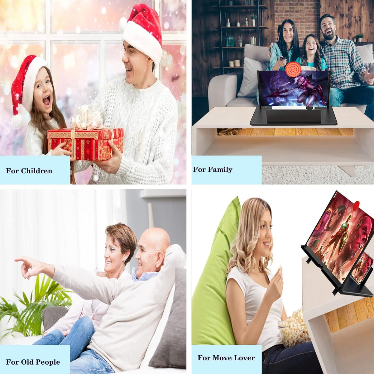 16 inch schermvergroter voor smartphone films series video streaming mobiele telefoon vergroting bureau | Sulvida