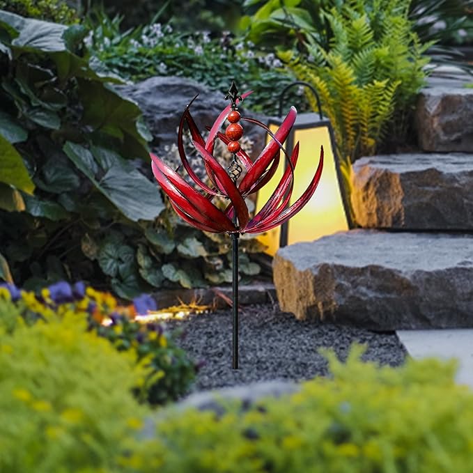 Metalen Tuinwindspel Draaibaar Kinetisch 3D-Design Voor Tuin Balkon Terras Duurzaam Weerbestendig Decoratief | Sulvida