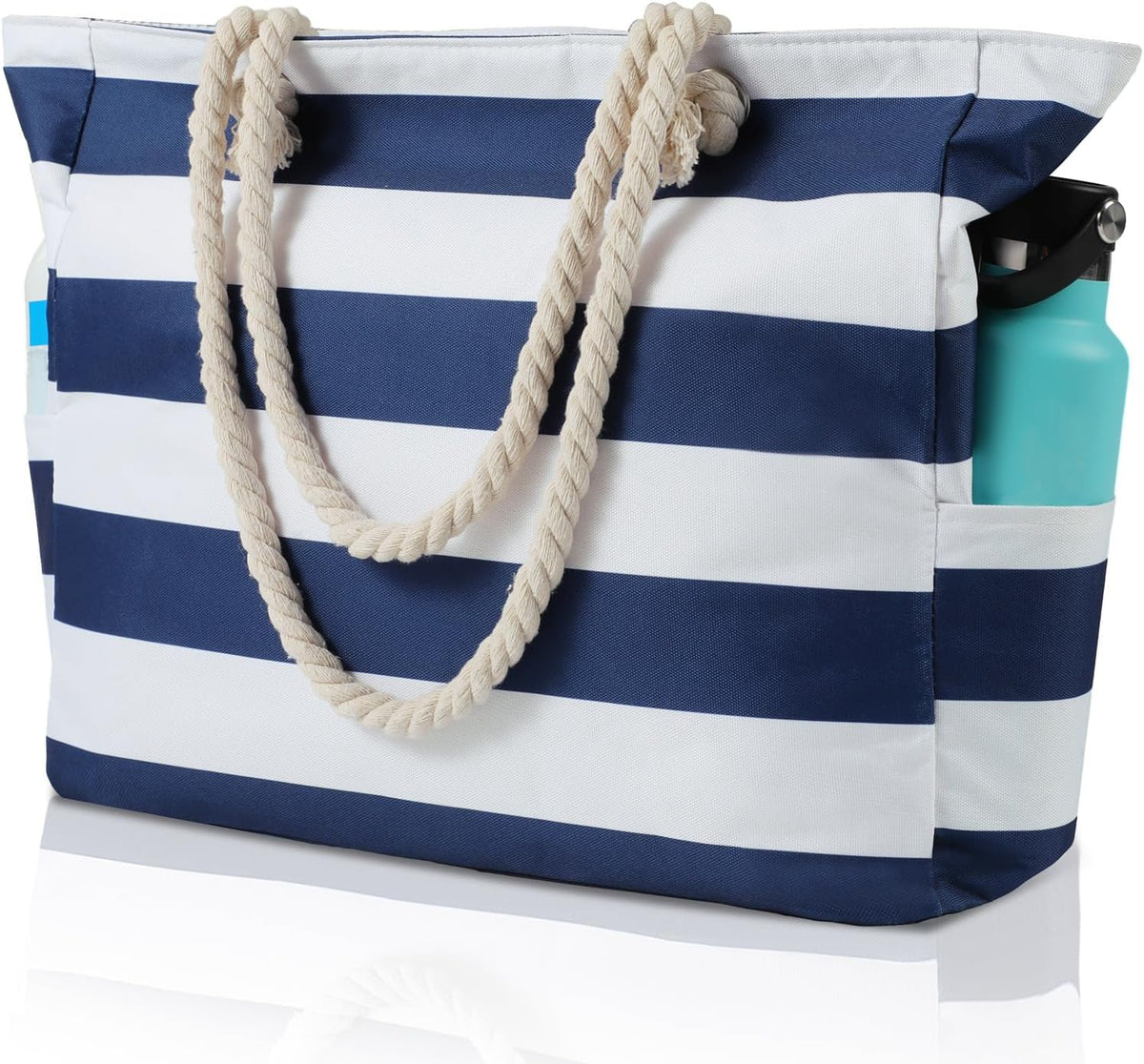 Strandtas Groot Waterdicht met Rits Zandbestendig Reisschoudertas Beach Shopper Vrouwen Zwembad Vakantie | Sulvida