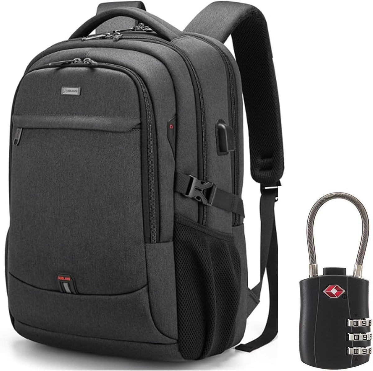 Reis Laptoptas met USB-Lader en Anti-Diefstal Vak Waterafstotend Polyester voor 13 tot 17 Inch Laptop | Sulvida